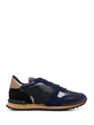 Valentino Garavani Rockstud Rockrunner Camouflage Sneakers