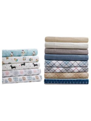 Solid Flannel Sheet Set