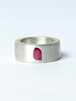 Sistema Ring (0.6 Ct, Single Ruby Slice, 9mm, Ma+rub)