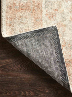 Loloi Rosette Rug - Ivory/terracotta