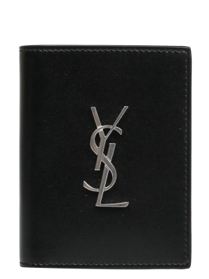 Saint Laurent Logo Plaque Bi-fold Wallet