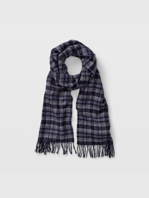 Double-faced Duo Check Scarf