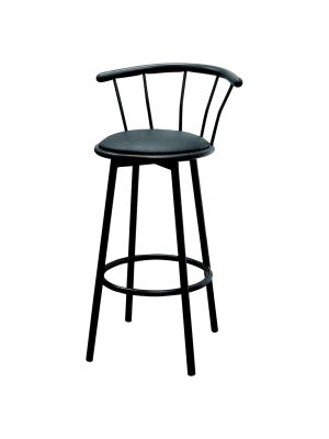 Set Of 2 Ore International Swivel Barstool - Black