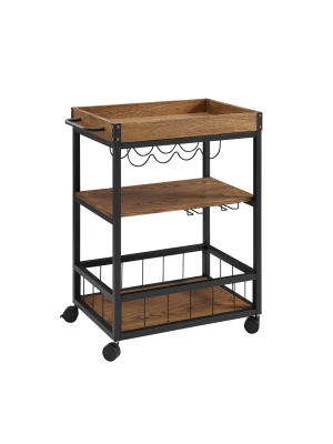 Austin Kitchen Cart Metal/wood - Linon