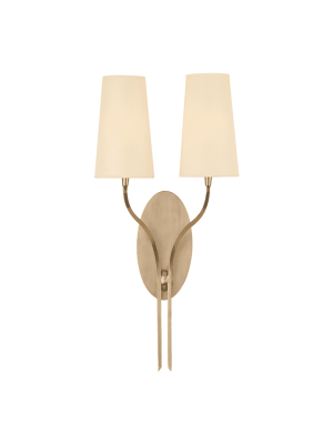 Rutland 2 Light Wall Sconce Aged Brass