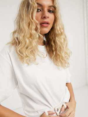 Topshop Boxy T-shirt In White