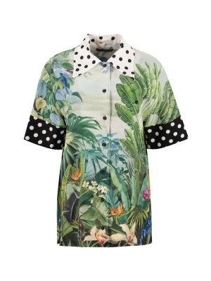 Dolce & Gabbana Jungle Print Short-sleeve Shirt