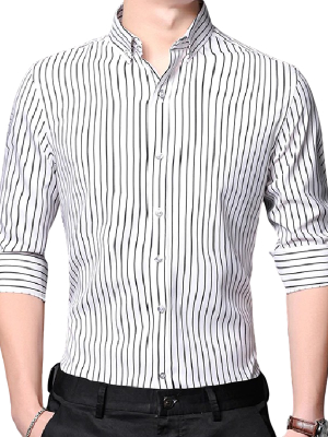 Pologize™ Formal Striped Button Shirt