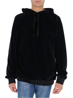 Haider Ackermann Velvet Drawstring Hoodie