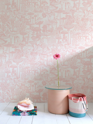 Mushroom City Wallpaper In Daisy Design By Aimee Wilder