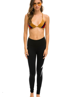 Full Length Hi-rise Bolt Leggings - Black