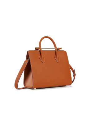 The Strathberry Midi Tote - Tan Bridle Leather