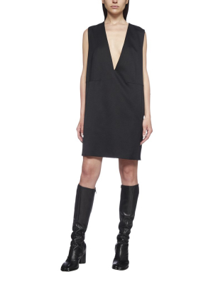 Mm6 Maison Margiela V-neck Mini Dress