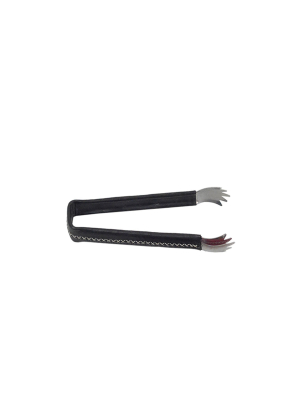 Black Leather Ice Tongs