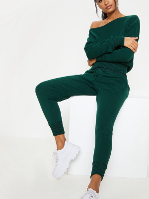 Bottle Green Knitted Lounge Set