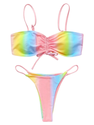 'tananda' Rainbow Drawstring Bikini