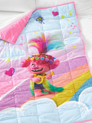 Trolls Standing On Rainbows Weighted Blanket