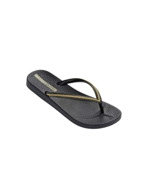 Ipanema Ana Metallic Ii Flip Flop In Black/gold