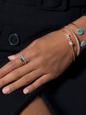 14kt Rose Gold Emerald Diamond Maddie Ring