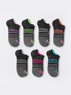 Women's Lightweight Striped 6+1 Bonus Pack No Show Athletic Socks - All In Motion™ 4-10