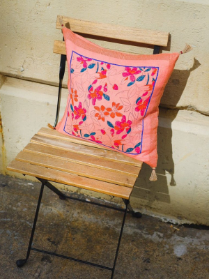 Teejan Linen Throw Pillow Cover - Bright Pink