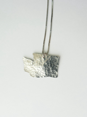 State Necklace Large, Silver