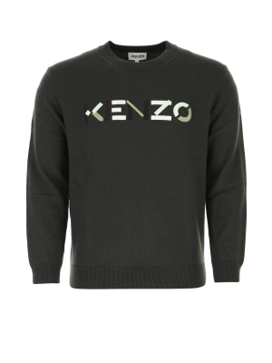 Kenzo Logo Embroidered Knit Jumper