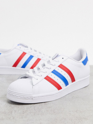 Adidas Originals Americana Edition Superstar Sneakers In White