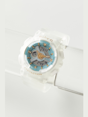 Casio Baby-g White Resin Analog-digital Watch