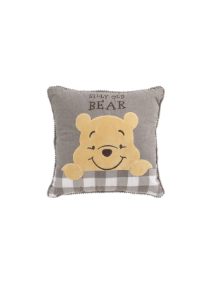 Disney Winnie The Pooh Hunny And Me Throw Pillow - Gray/marigold/white