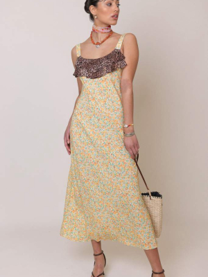 Shayna - Yellow Summer Ditsy Leopard Mix