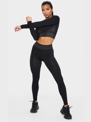 Prettylittlething Black Contour Seamless Legging