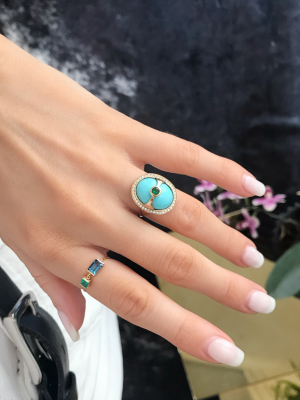 Turquoise & Diamond Eos Ring