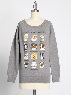 Common Dog Breeds Graphic Sweatshirt