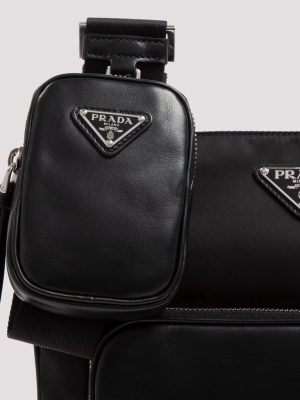 Prada Logo Plaque Messenger Bag