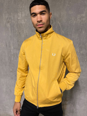 Fred Perry Harrington Jacket With Embroidered Back In Yellow