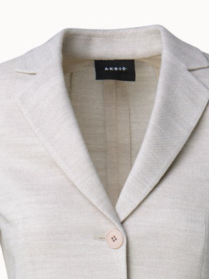 Wool Cotton Piqué Jacket