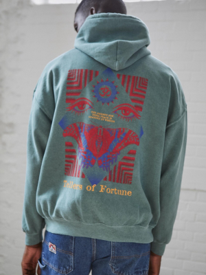 Uo Fortune Green Hoodie Sweatshirt