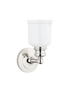 Hudson Valley Lighting Riverton Vanity Lamp - Polished Nickel & Opal Glossy