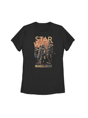 Women's Star Wars The Mandalorian Grunge Character T-shirt