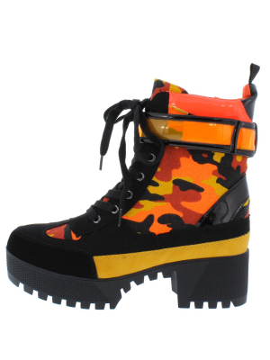 Powerful36 Orange Camoflage Women's Boot