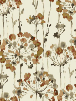 Flourish Wallpaper In Orange Design By Candice Olson For York Wallcoverings