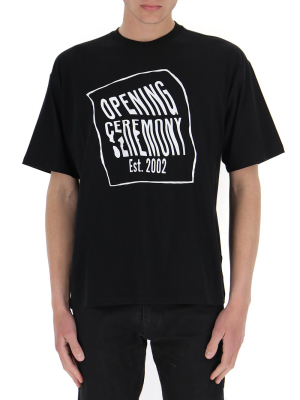 Opening Ceremony Warped Logo Printed T-shirt