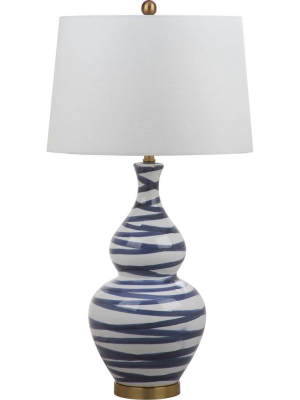 Aveline Table Lamp White/blue