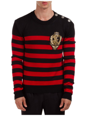 Balmain Striped Knit Jumper