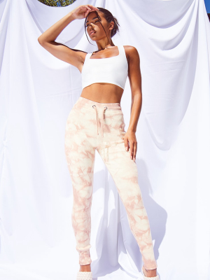 Stone Tie Dye Ribbed Skinny Jogger