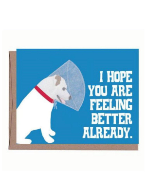 Dog With Cone Card