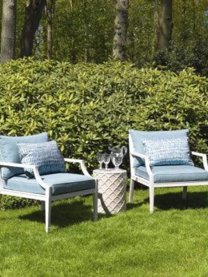 Eichholtz Bella Vista Outdoor Chair - White & Blue