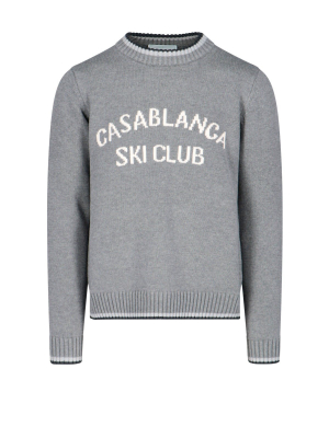 Casablanca Ski Club Intarsia Knitted Jumper