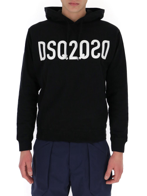 Dsquared2 Logo Print Mirrored Hoodie